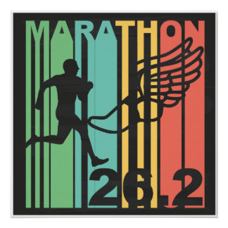 Poster Marathon rétro