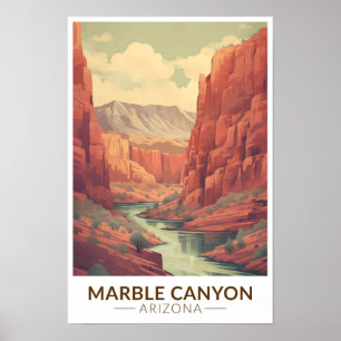 Poster Marble Canyon Arizona Voyage Art Rétro