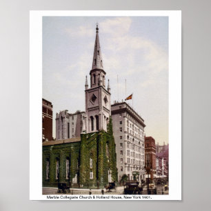 Poster Marble Collegiate Church, Holland House New York