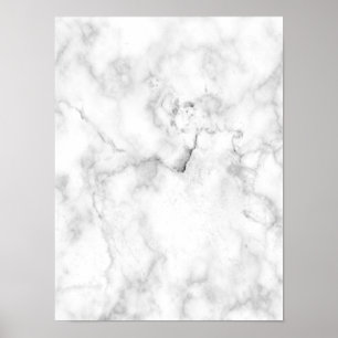 Poster Marbre blanc