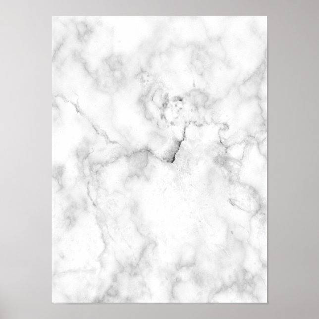 Poster Marbre blanc (Devant)