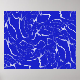 Poster Marbre bleu...