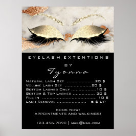 Poster Marbre Cuivre Gris Maquillage Yeux Prix