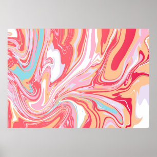 Poster Marbre liquide Abstrait ou fond de tendance époxy