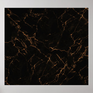 Poster Marbre noir luxueux : Texture élégante