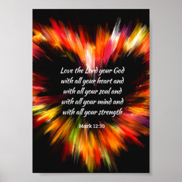 Poster Marc 12:30 Aimez le Seigneur avec tout votre coeur