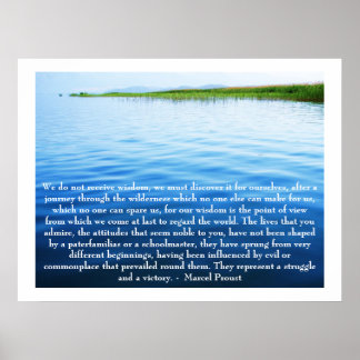 Poster Marcel Proust - Citation sur l'apprentissage