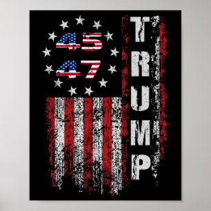 Poster Marchandise de la boutique Trump fabriquée aux Éta
