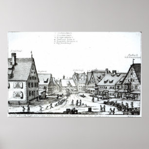 Poster Marché allemand, 1704