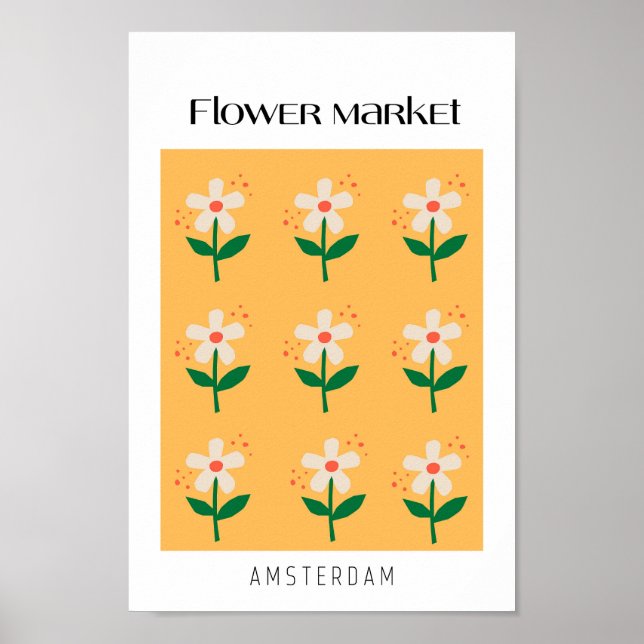 Poster Marché aux fleurs Amsterdam (Devant)
