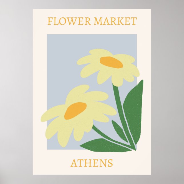 Poster Marché aux fleurs Athènes (Devant)