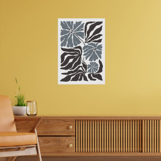 Poster Marché aux fleurs de Bohême | Feuilles Abstraits m
