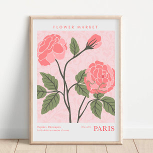 Poster Marché aux fleurs et aux plantes de Paris