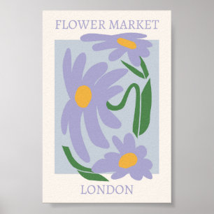 Poster Marché aux fleurs Londres