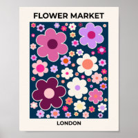 Marché aux fleurs Londres Vinatge Fleurs Abstraite