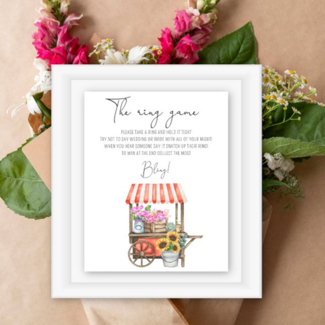 Poster Marché aux fleurs - Mettez une bague sur son poste (Créateur téléchargé)