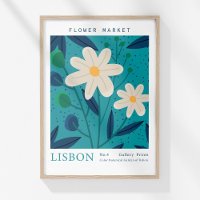 Marché aux Fleurs Retro Lisbonne Fleurs Abstraites