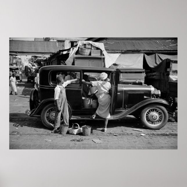 Poster Marché de la Nouvelle-Orléans, années 1930 (Devant)