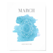 Marche de la pierre de naissance Aquamarine