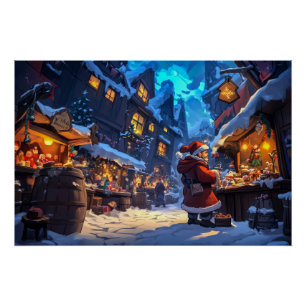 Poster Marché de Noël