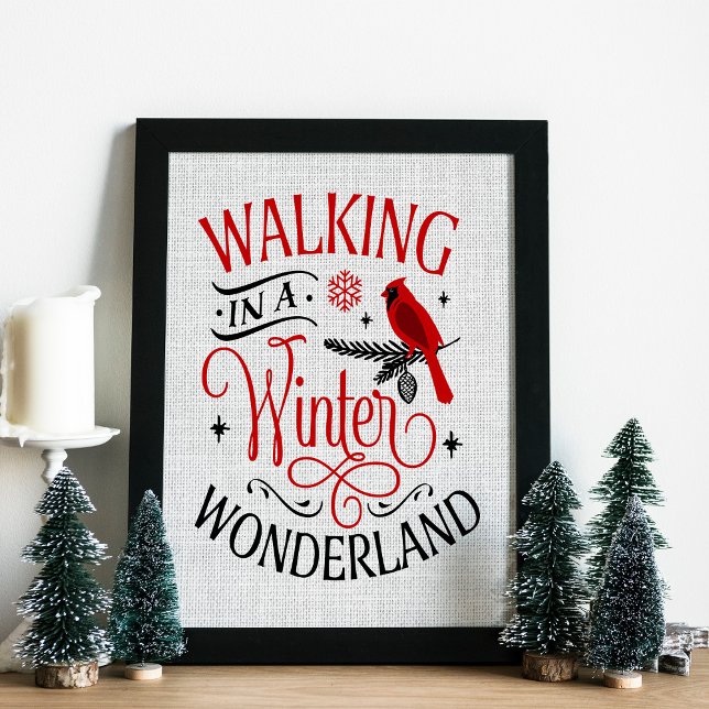 Poster Marche de Noël dans une Wonderland d'hiver (Créateur téléchargé)