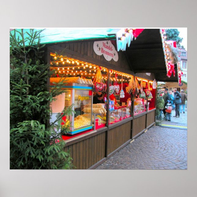 Poster Marché de Noël Heidelberg, stable de Noël (Devant)