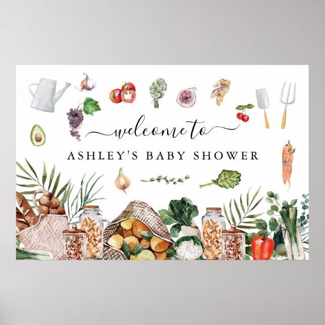 Poster Marché des fermiers cultivés localement | BABY SHO (Devant)