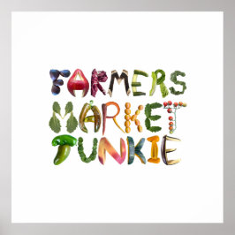 Poster Marché des fermiers Junkie - Inspiration saine amu