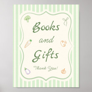 Poster Marché fermier Baby Shower Livres et Cadeaux