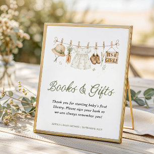 Poster Marché fermier Livre cadeau Baby shower local
