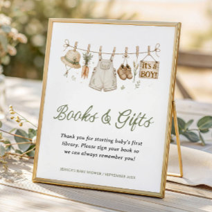 Poster Marché fermier Livre cadeau Baby shower local