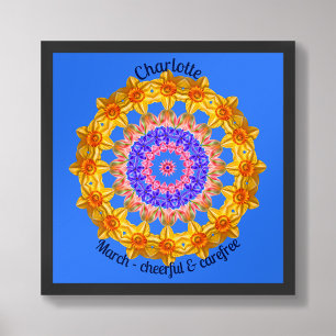 Poster Marche Fleur de naissance Citation personnalisée N