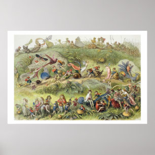 Poster Marche triomphale de l'Elf-Roi, illustration de