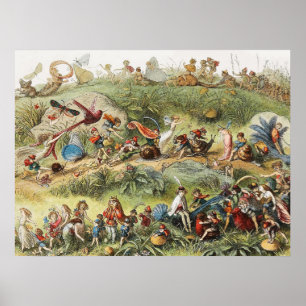 Poster Marche triomphale de l'Elfe Roi, Fées, Goblins