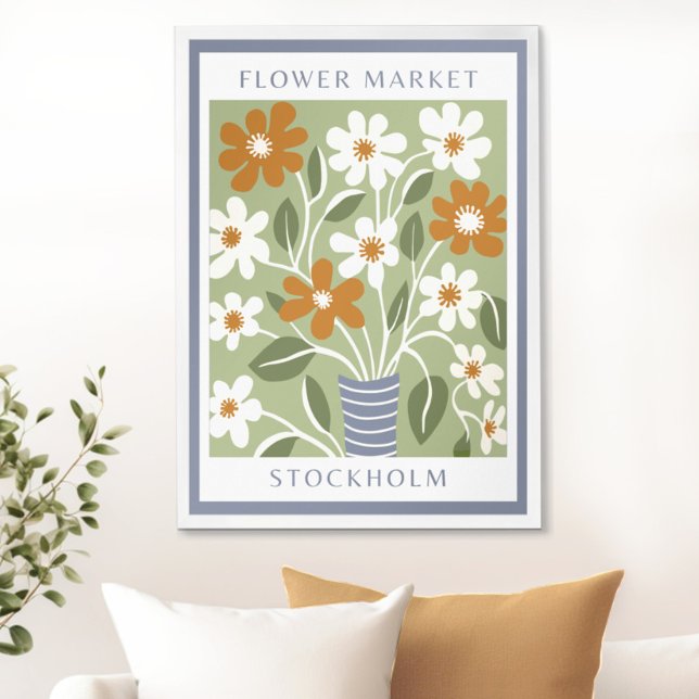 Poster Marché vintage des fleurs (Elevate Your Space with Flower Market Wall Art Prints by Wild on Flowers)
