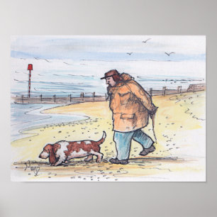 Poster Marcher le chien - 02