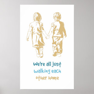Poster Marcher l'un l'autre Accueil Citation Inspirationn