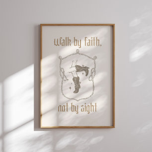 Poster Marcher par la foi Pas par vue Western Cowgirl Bib