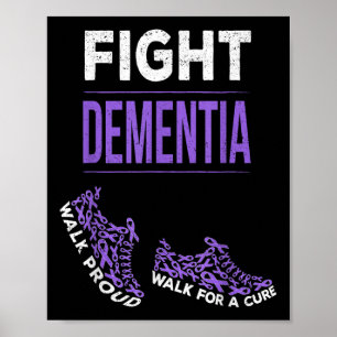 Poster Marcher Pour Une Démence Cure Sensibilisation Ribb