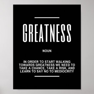 Poster Marcher vers la grandeur Citation inspirante