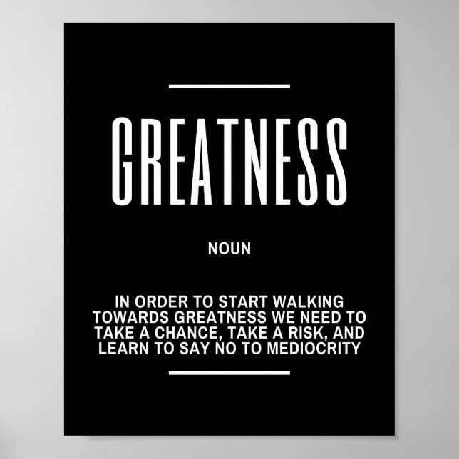 Poster Marcher vers la grandeur Citation inspirante (Devant)