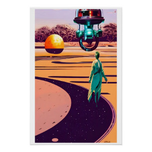 Poster Marcher vers l'avenir en somnambule