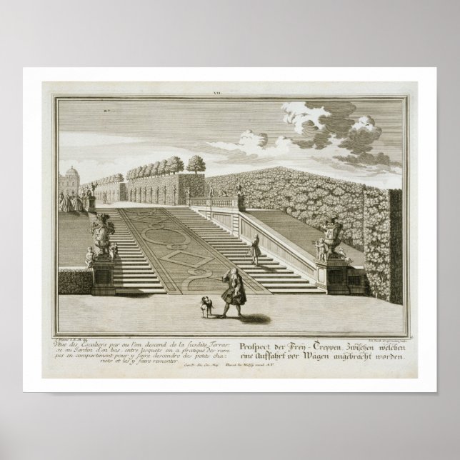 Poster Marches à la terrasse du jardin, Palais du Belvédè (Devant)