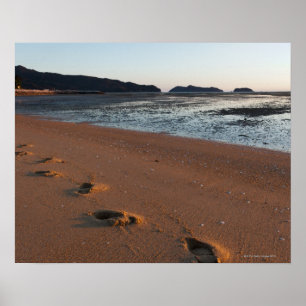Poster Marches dans les sables au lever du soleil