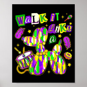 Poster Marchez-le comme un festival de Mardi Gras de chie