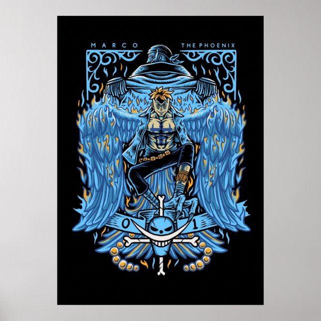 Poster Marco Le Phoenix Whitebeard Pirates (Devant)