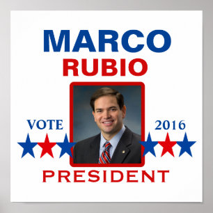 Poster Marco Rubio pour le Président 2016