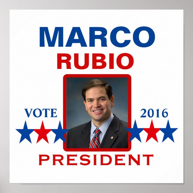 Poster Marco Rubio pour le Président 2016 (Devant)