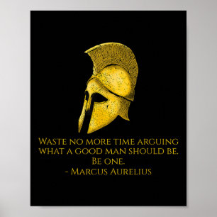 Poster Marcus Aurelius - Philosophie stoïque Citation Sur