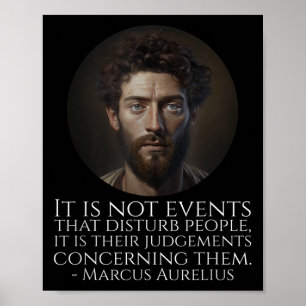 Poster Marcus Aurelius - Philosophie stoïque romaine anti